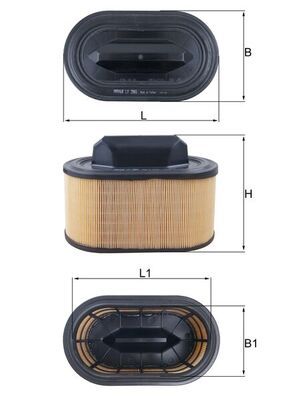 MAHLE LX 2966 - Luftfilter