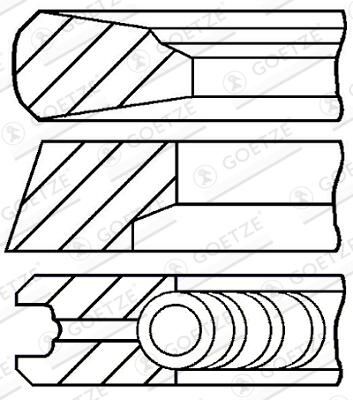 GOETZE ENGINE 08-428900-00 - Kolbenringsatz