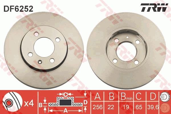 TRW DF6252 - Bremsscheibe