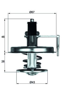 MAHLE TX 22 84D - Thermostat, Kühlmittel