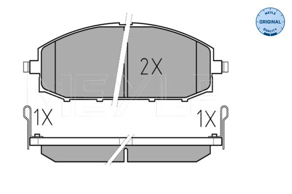 MEYLE 025 236 1118/W - Bremsbelagsatz, Scheibenbremse