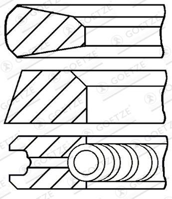 GOETZE ENGINE 08-135500-10 - Kolbenringsatz