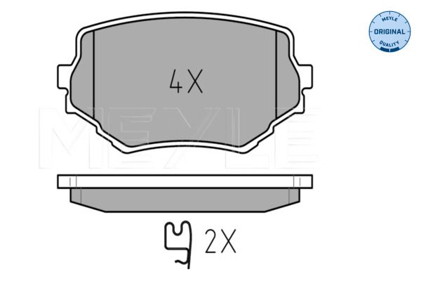 MEYLE 025 233 1414/W - Bremsbelagsatz, Scheibenbremse