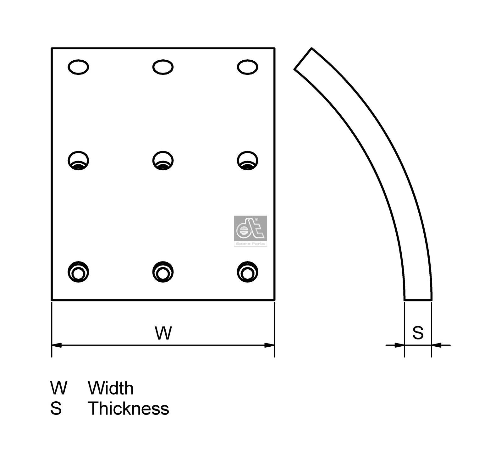 DT Spare Parts 10.13000 - Bremsbelagsatz, Trommelbremse