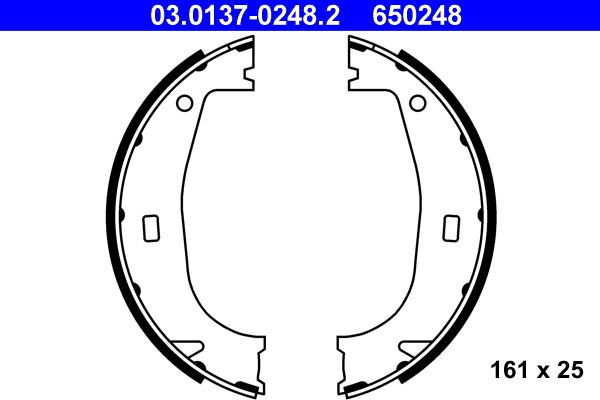 ATE 03.0137-0248.2 - Bremsbackensatz, Feststellbremse