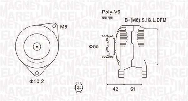 MAGNETI MARELLI 063732126010 - Generator