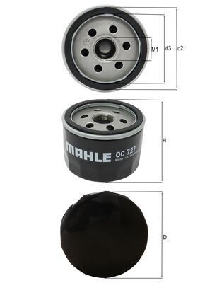 KNECHT OC 727 - Ölfilter