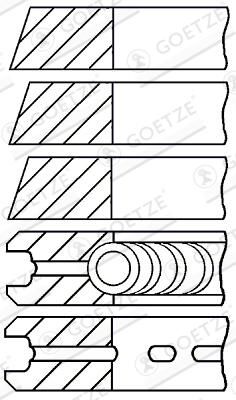 GOETZE ENGINE 08-530100-00 - Kolbenringsatz