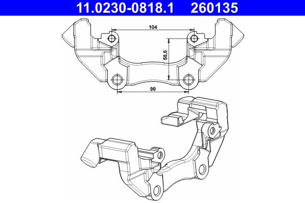 ATE 11.0230-0818.1 - Halter, Bremssattel