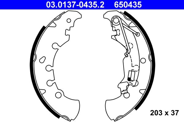 ATE 03.0137-0435.2 - Bremsbackensatz