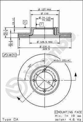BREMBO 09.6709.10 - Bremsscheibe