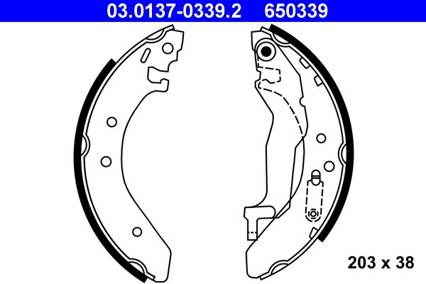 ATE 03.0137-0339.2 - Bremsbackensatz