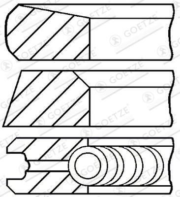 GOETZE ENGINE 08-113500-00 - Kolbenringsatz
