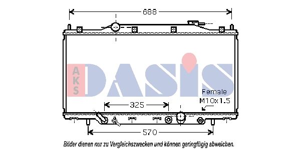 AKS DASIS 100041N - Kühler, Motorkühlung
