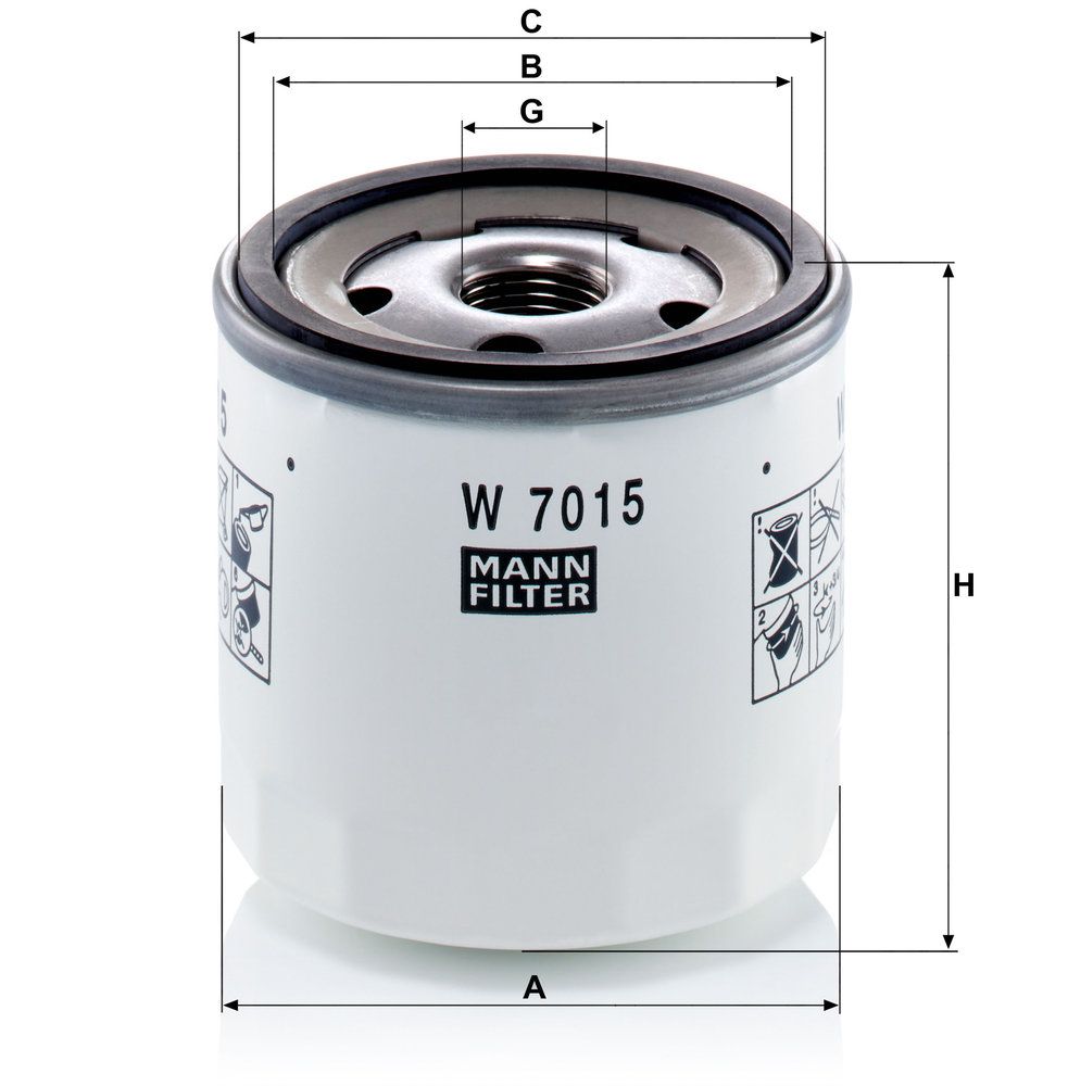 MANN-FILTER W 7015 - Ölfilter