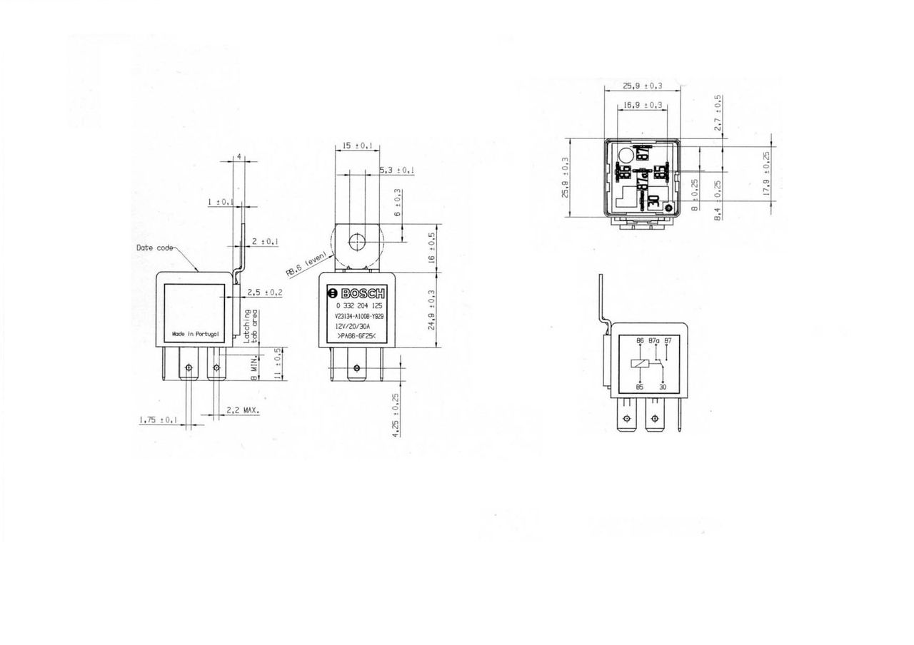BOSCH 0 332 204 125 - Relais, Arbeitsstrom