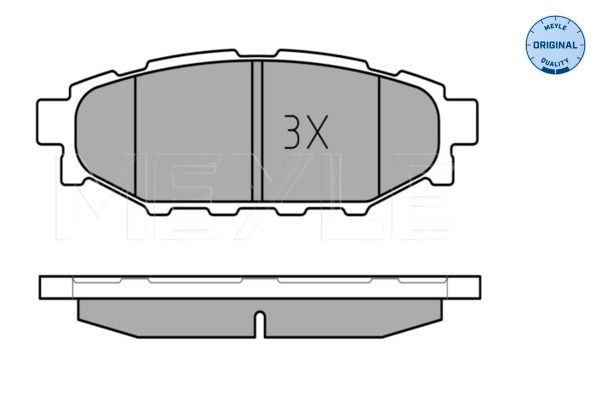MEYLE 025 242 7114/W - Bremsbelagsatz, Scheibenbremse
