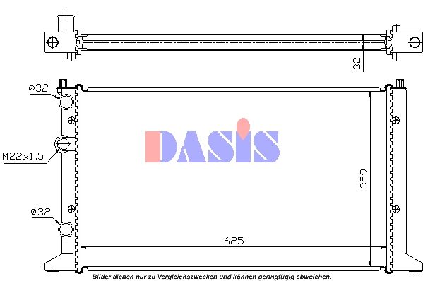 AKS DASIS 040012N - Kühler, Motorkühlung