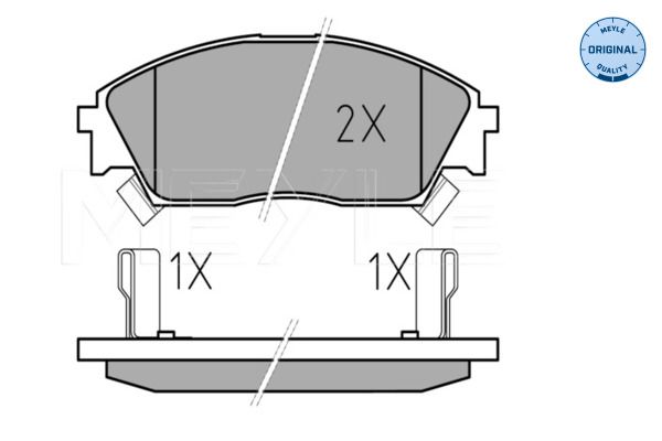 MEYLE 025 213 2215/W - Bremsbelagsatz, Scheibenbremse