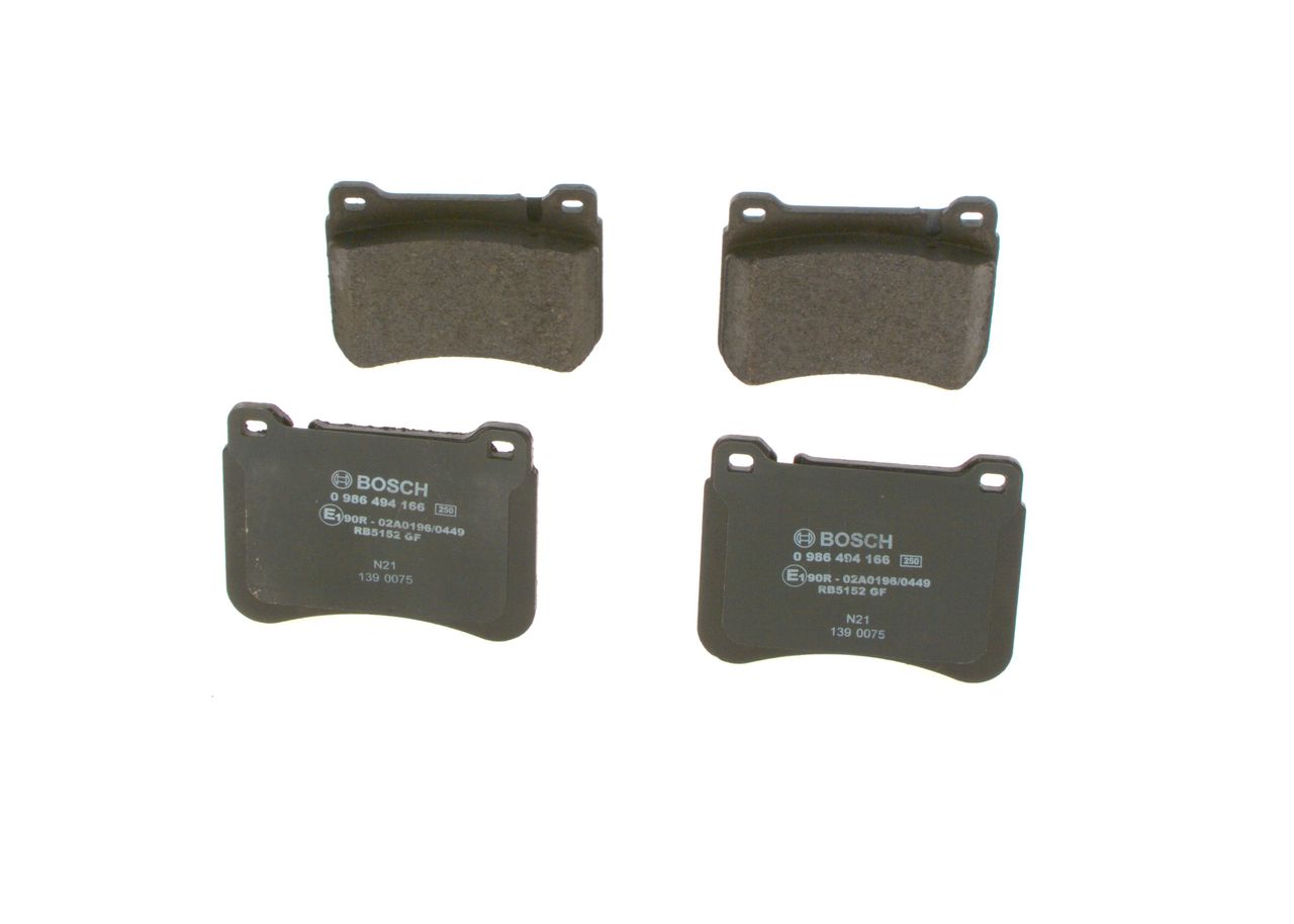 BOSCH 0 986 494 166 - Bremsbelagsatz, Scheibenbremse