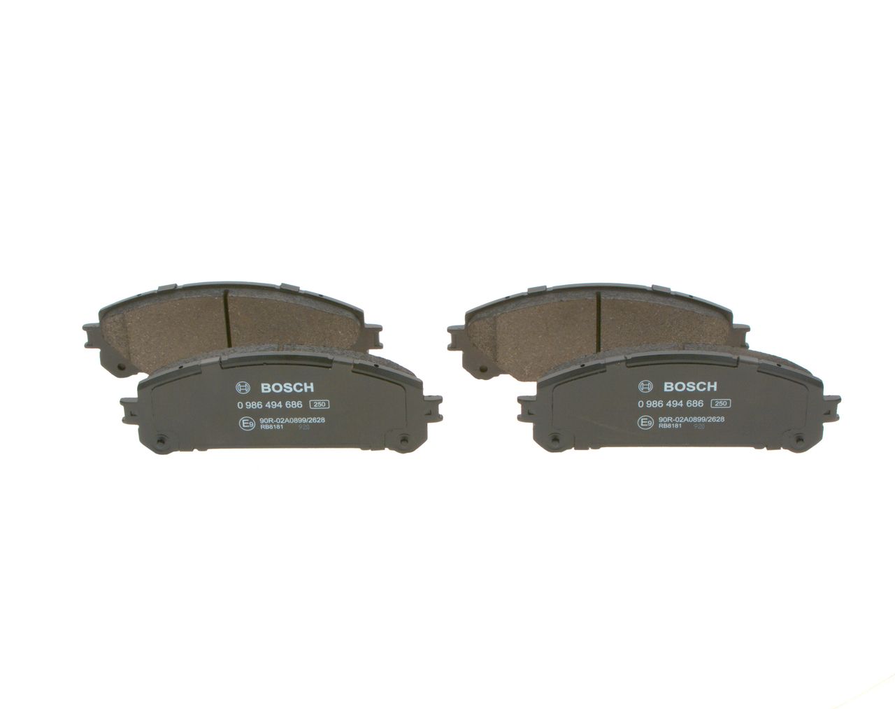 BOSCH 0 986 494 686 - Bremsbelagsatz, Scheibenbremse