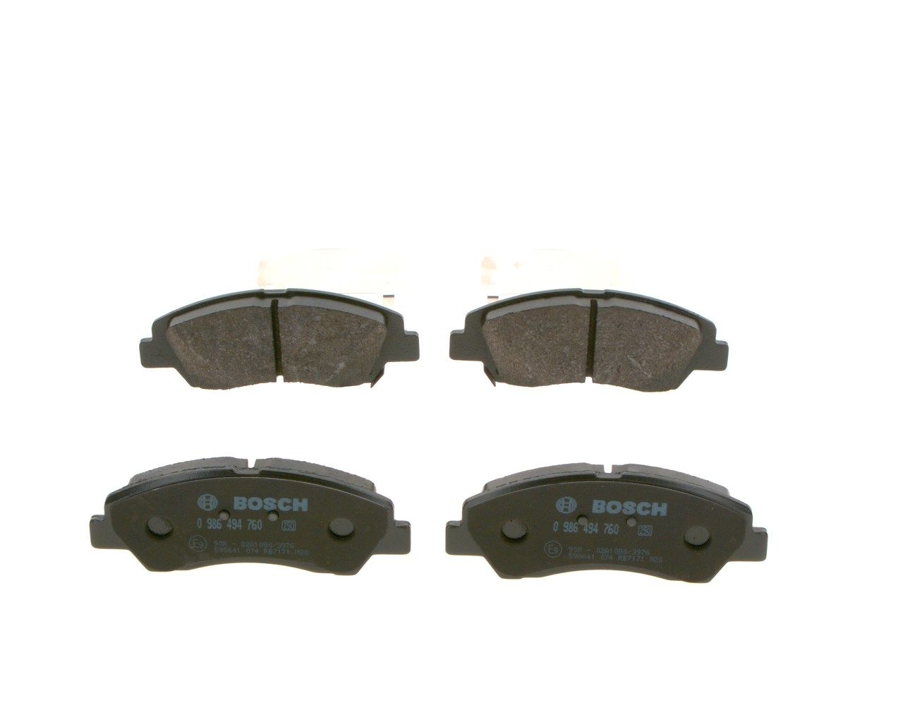 BOSCH 0 986 494 760 - Bremsbelagsatz, Scheibenbremse
