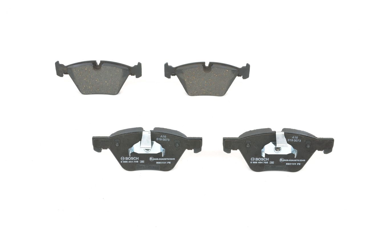 BOSCH 0 986 494 705 - Bremsbelagsatz, Scheibenbremse