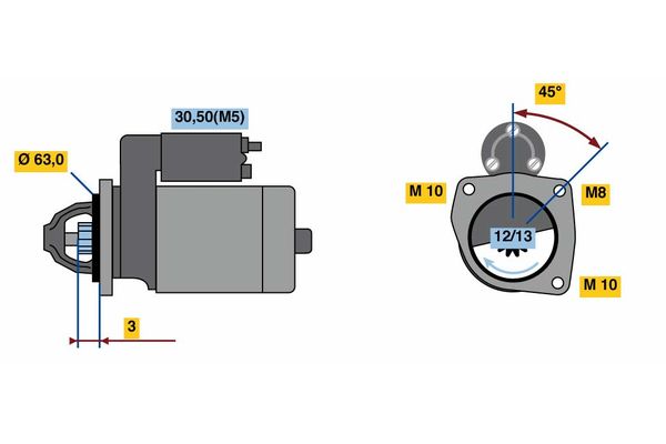 BOSCH 0 986 022 800 - Starter