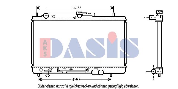 AKS DASIS 110026N - Kühler, Motorkühlung