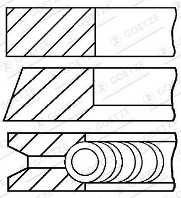 GOETZE ENGINE 08-337300-00 - Kolbenringsatz