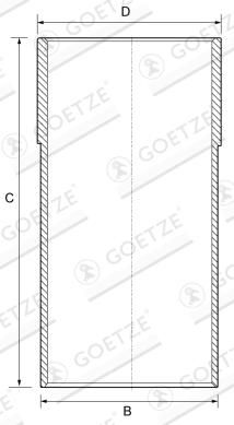 GOETZE ENGINE 14-710020-00 - Zylinderlaufbuchse