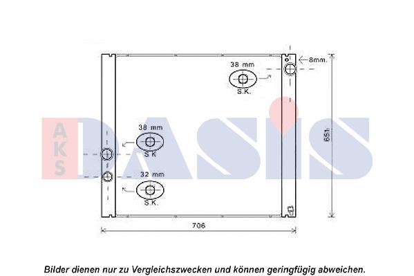 AKS DASIS 020022N - Kühler, Motorkühlung