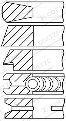 GOETZE ENGINE 08-174300-10 - Kolbenringsatz