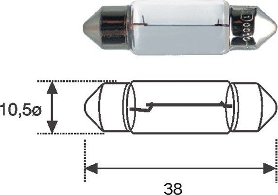 MAGNETI MARELLI 009418100000 - Glühlampe, Kennzeichenleuchte