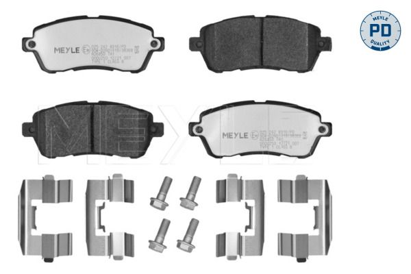 MEYLE 025 242 8316/PD - Bremsbelagsatz, Scheibenbremse