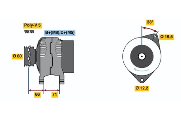 BOSCH 0 986 040 621 - Generator