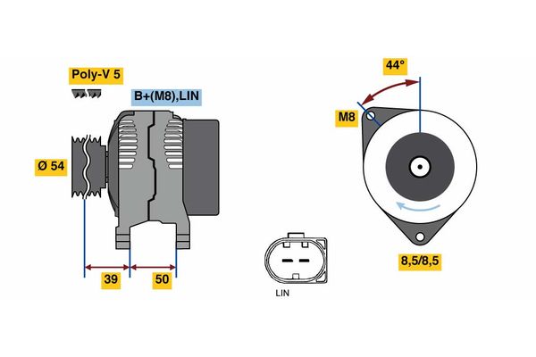 BOSCH 0 125 711 054 - Generator