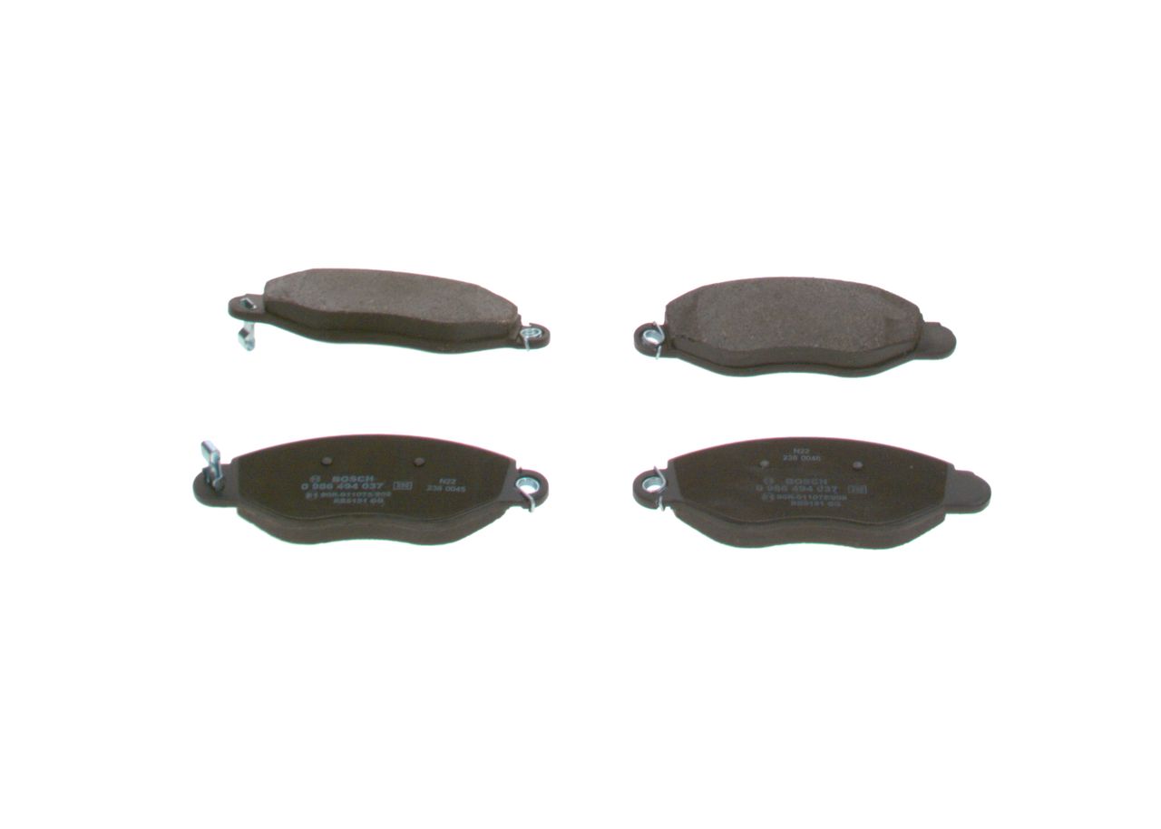 BOSCH 0 986 494 037 - Bremsbelagsatz, Scheibenbremse