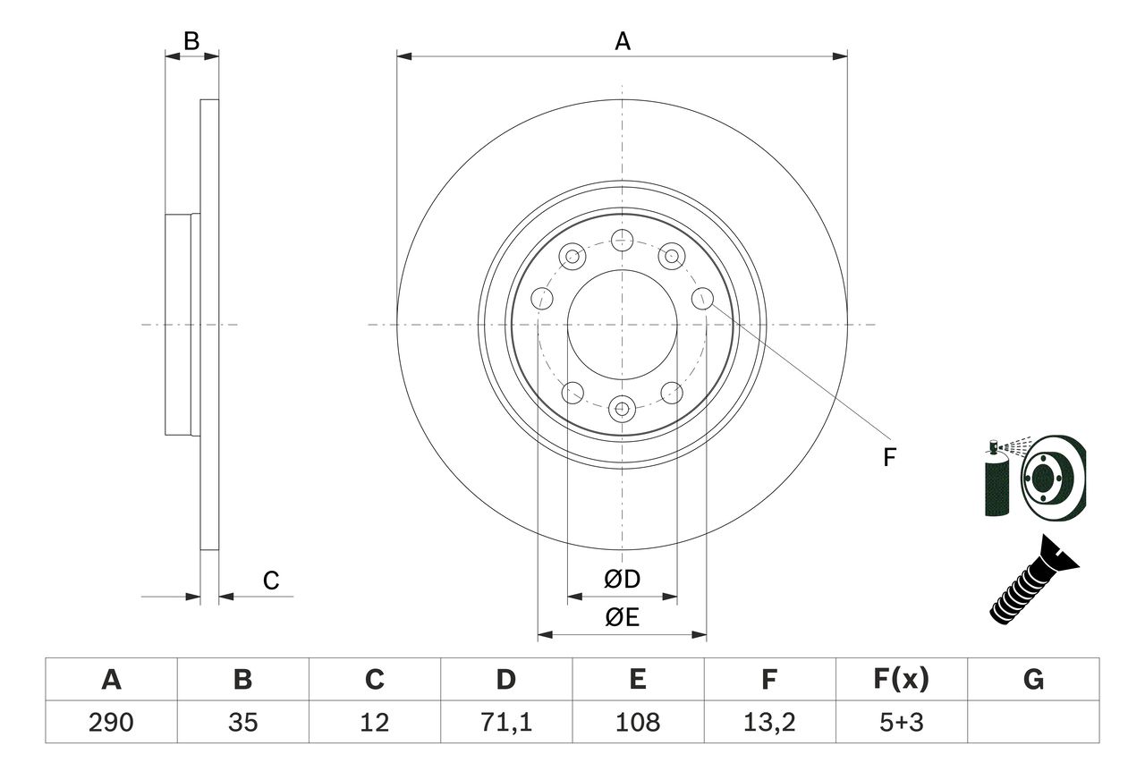 BOSCH 0 986 479 F52 - Bremsscheibe