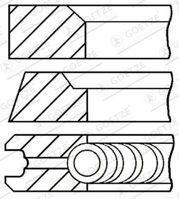 GOETZE ENGINE 08-106800-00 - Kolbenringsatz