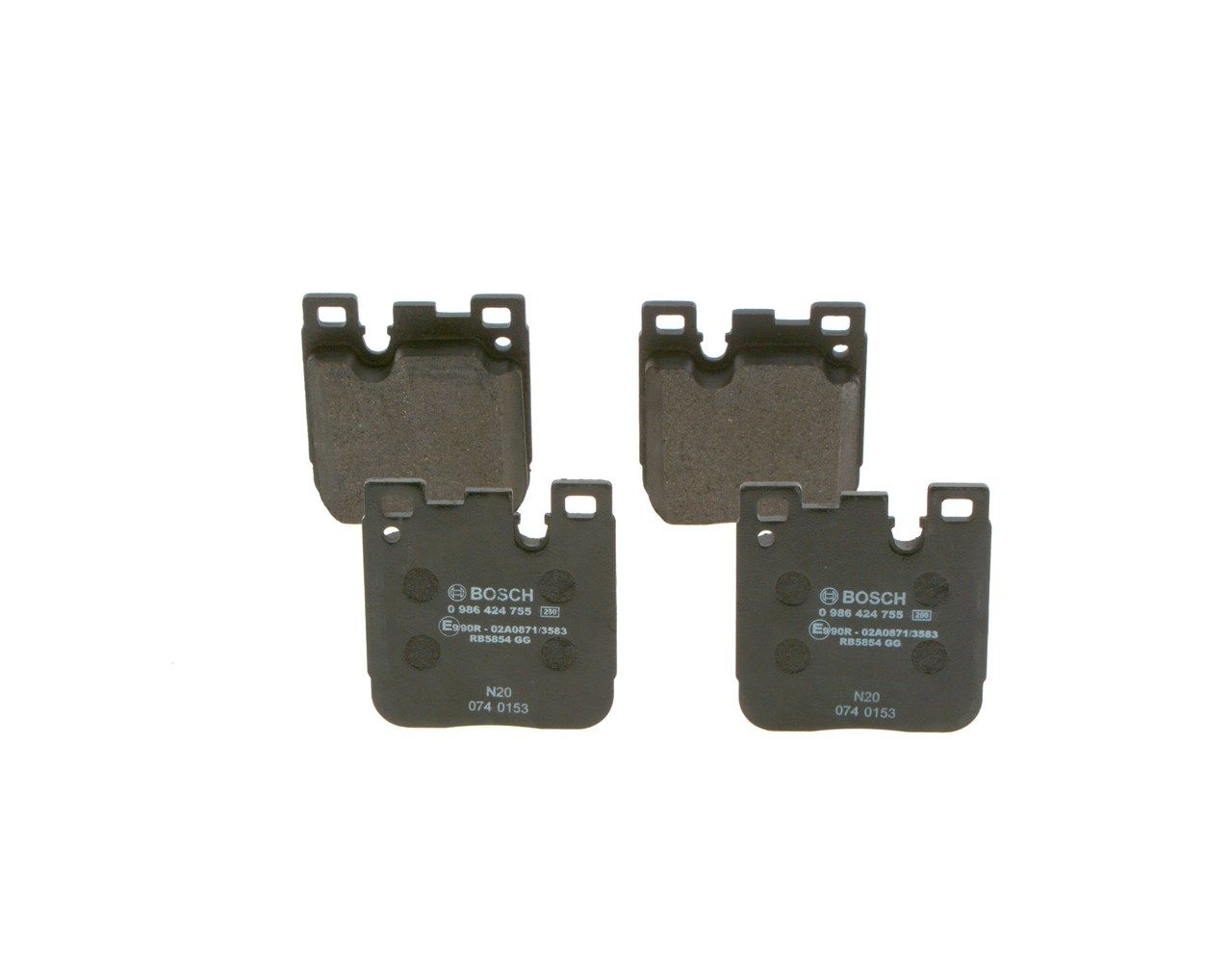 BOSCH 0 986 424 755 - Bremsbelagsatz, Scheibenbremse