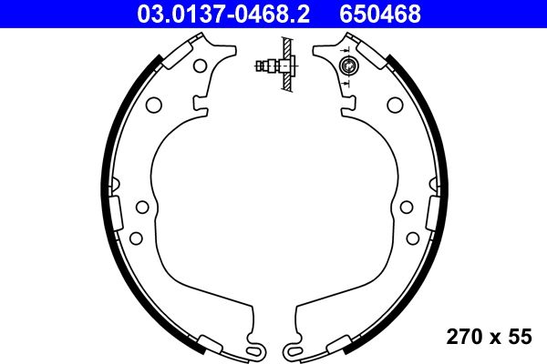 ATE 03.0137-0468.2 - Bremsbackensatz