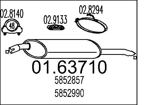 MTS 01.63710 - Endschalldämpfer