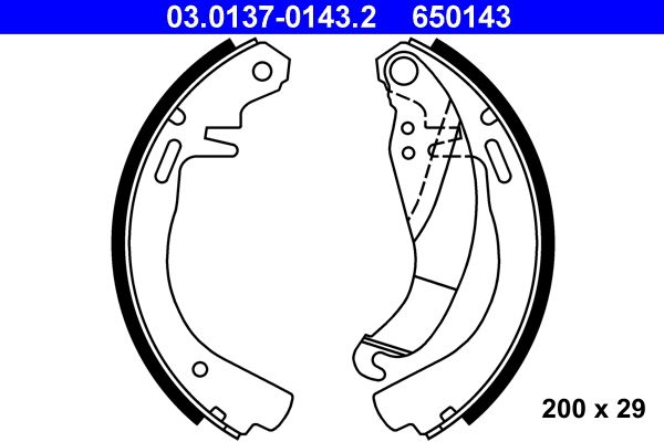 ATE 03.0137-0143.2 - Bremsbackensatz