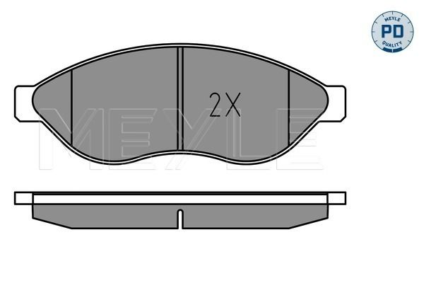MEYLE 025 244 6819-2/PD - Bremsbelagsatz, Scheibenbremse