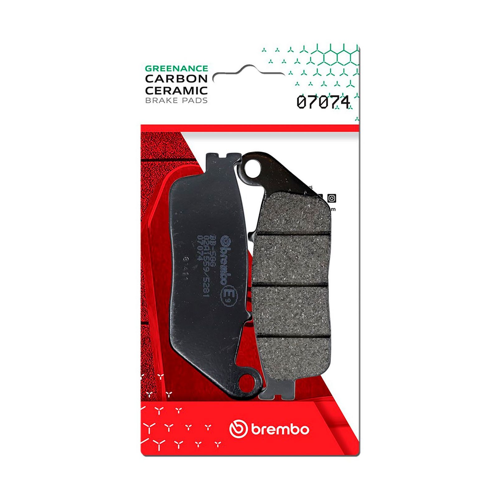 BREMBO 07074 - Bremsbelagsatz, Scheibenbremse
