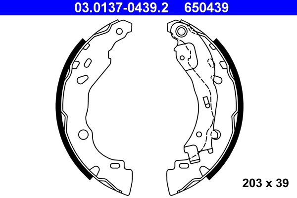 ATE 03.0137-0439.2 - Bremsbackensatz