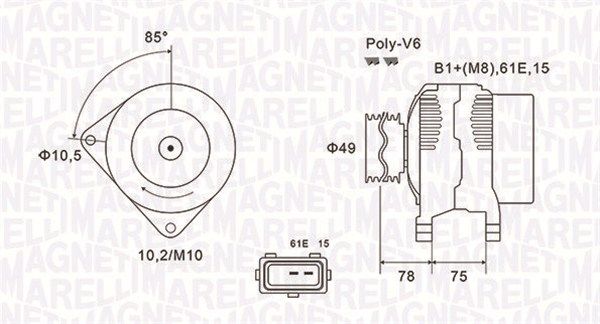 MAGNETI MARELLI 063731591010 - Generator
