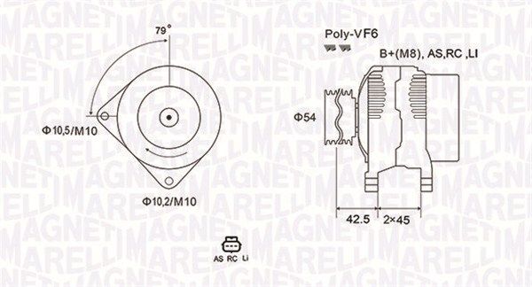 MAGNETI MARELLI 063731865010 - Generator