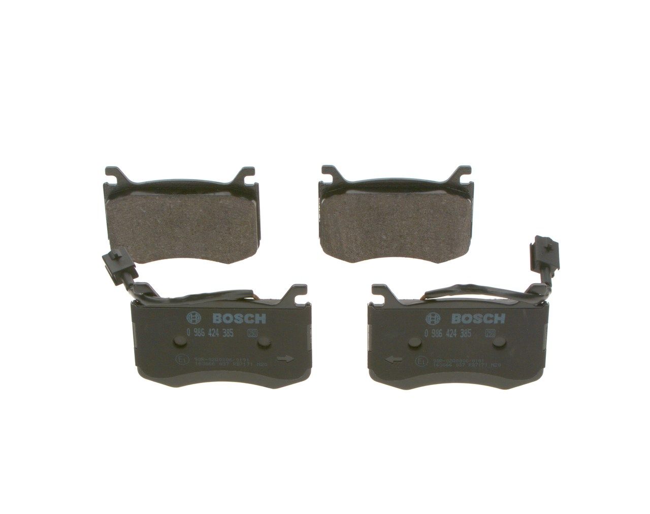 BOSCH 0 986 424 385 - Bremsbelagsatz, Scheibenbremse
